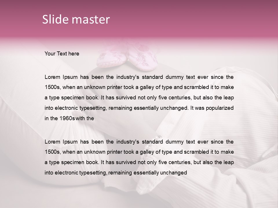 Waist Tummy Expecting PowerPoint Template