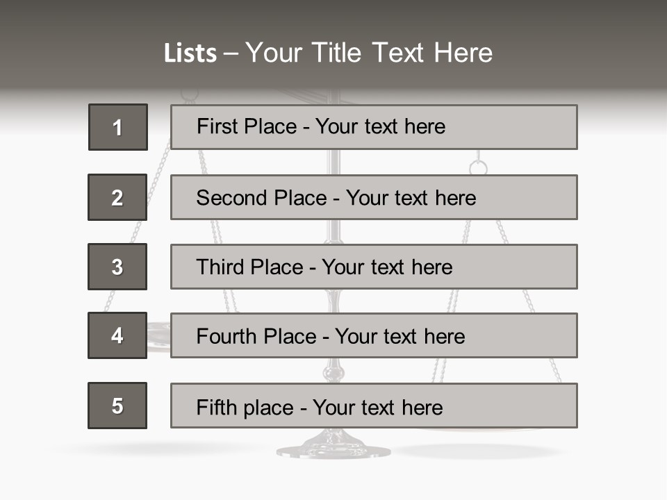 Weight Judge Law PowerPoint Template