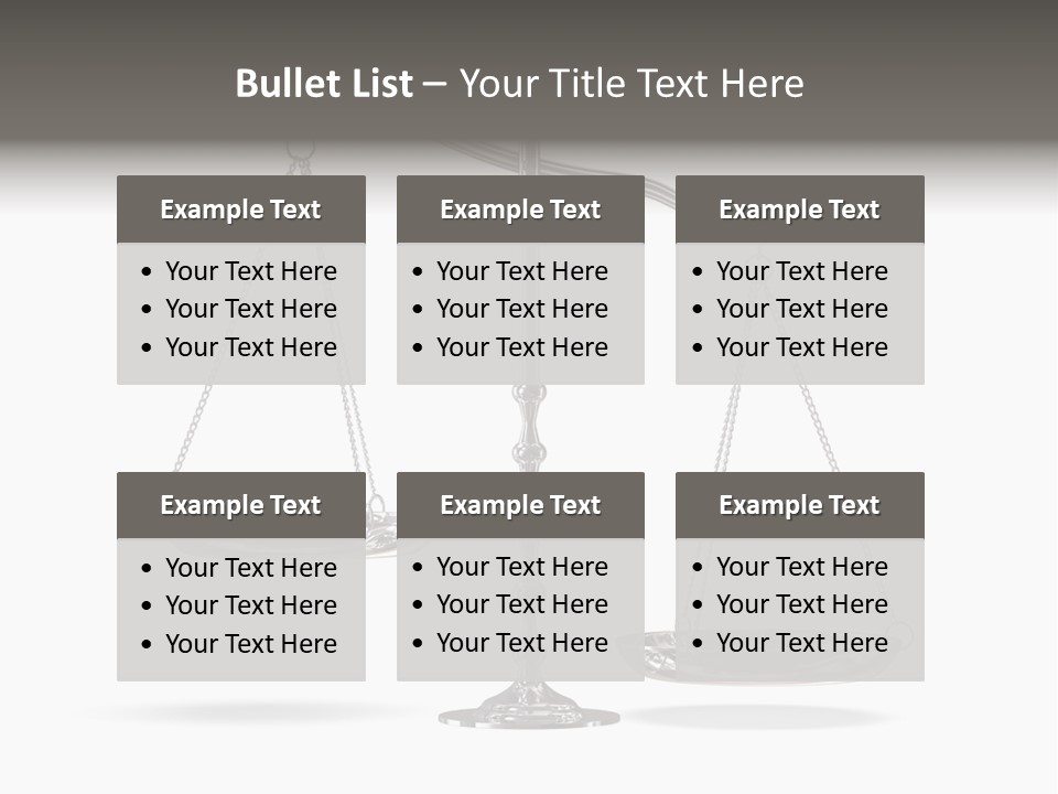 Weight Judge Law PowerPoint Template