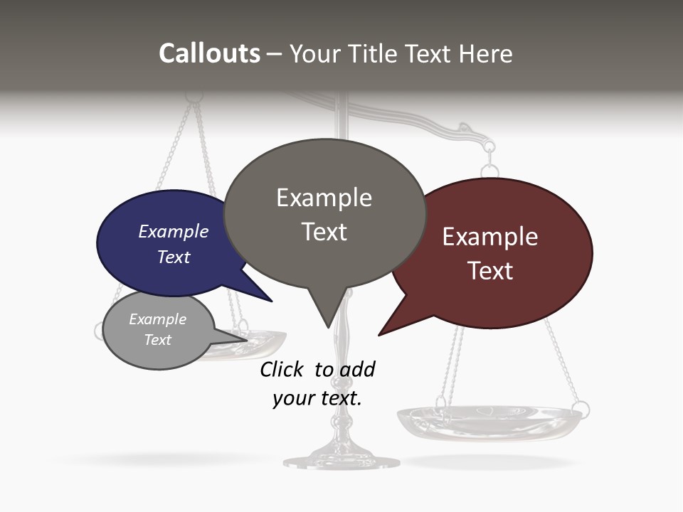 Weight Judge Law PowerPoint Template