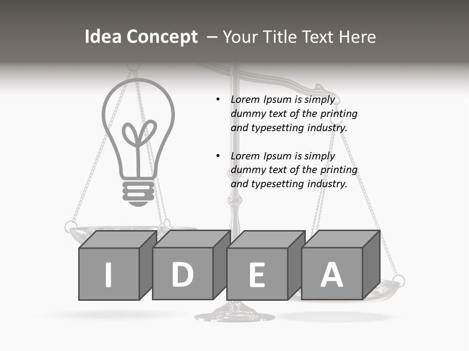 Weight Judge Law PowerPoint Template