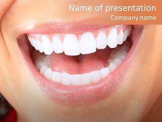 Caries Whitening Close PowerPoint Template