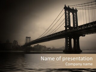 America New York Evening PowerPoint Template