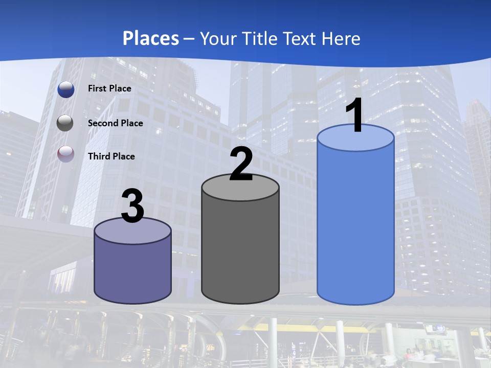 Skyscraper Green Grass PowerPoint Template