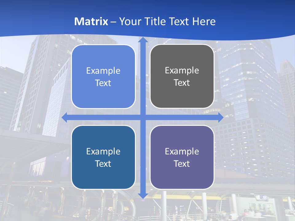 Skyscraper Green Grass PowerPoint Template