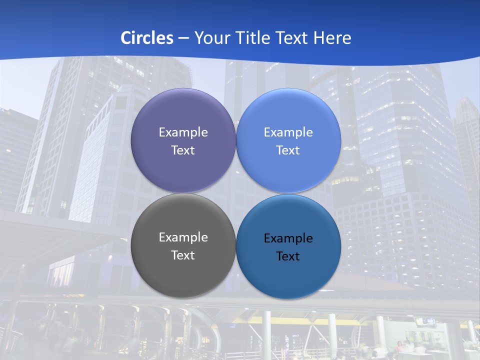 Skyscraper Green Grass PowerPoint Template