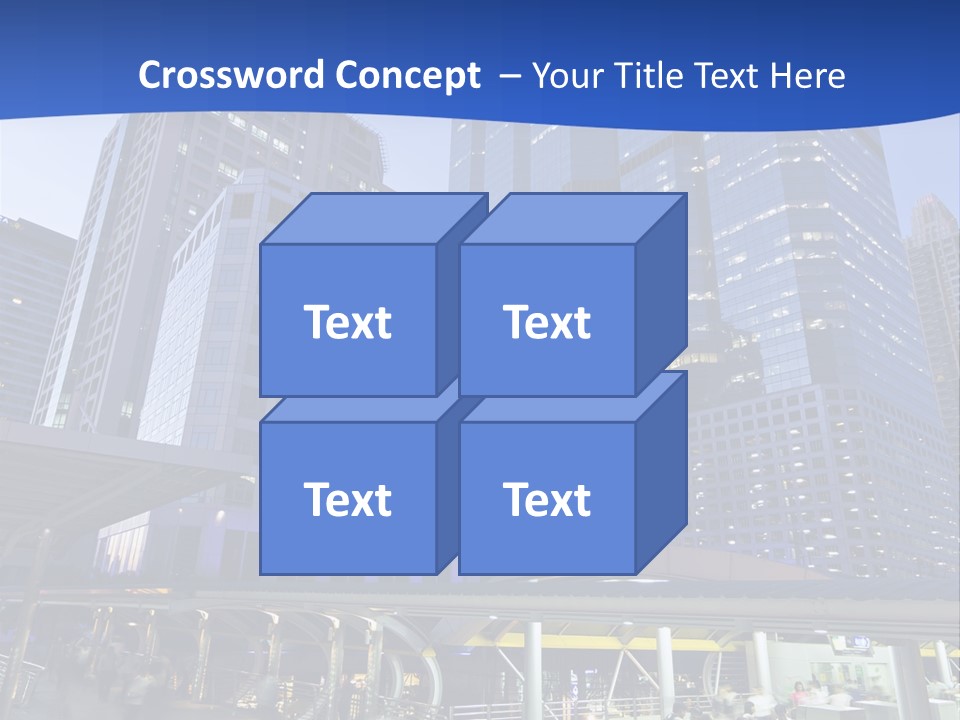 Skyscraper Green Grass PowerPoint Template