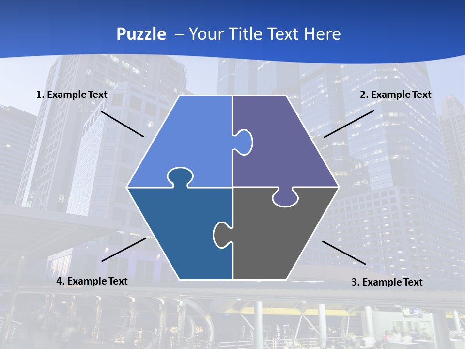 Skyscraper Green Grass PowerPoint Template