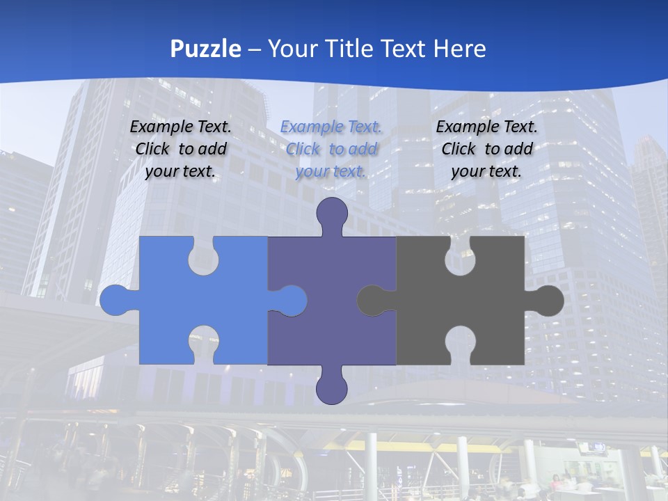 Skyscraper Green Grass PowerPoint Template