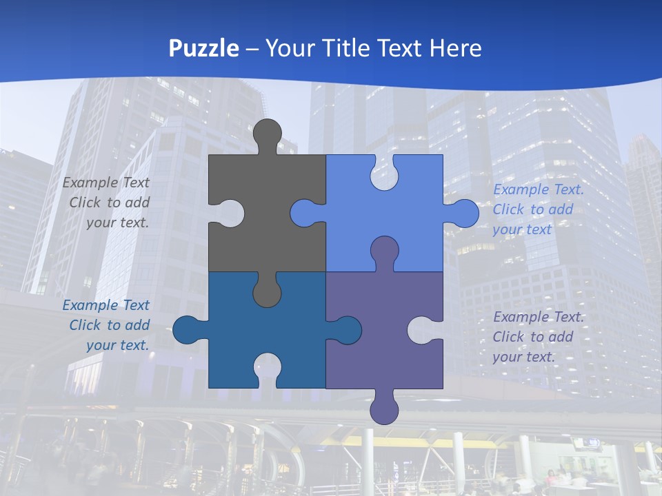 Skyscraper Green Grass PowerPoint Template