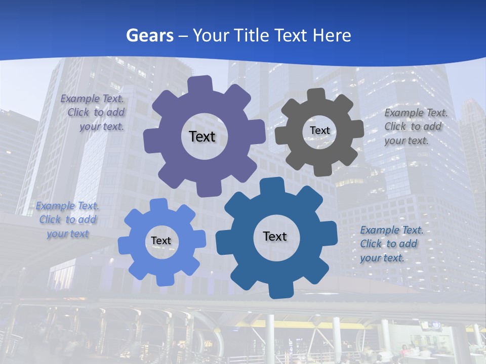 Skyscraper Green Grass PowerPoint Template