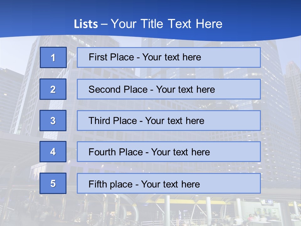 Skyscraper Green Grass PowerPoint Template