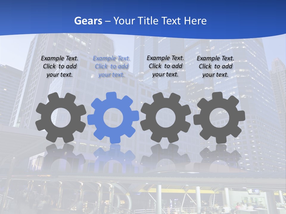 Skyscraper Green Grass PowerPoint Template