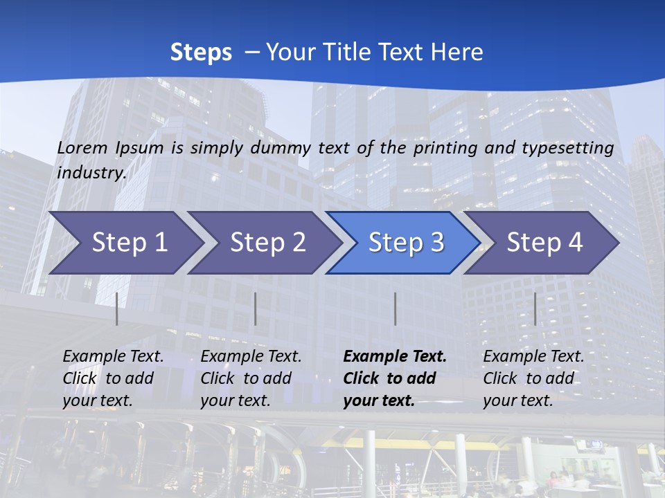 Skyscraper Green Grass PowerPoint Template