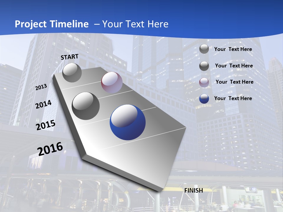 Skyscraper Green Grass PowerPoint Template