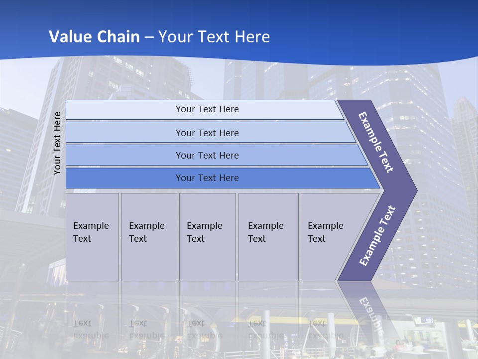Skyscraper Green Grass PowerPoint Template
