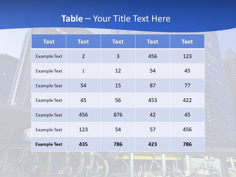Skyscraper Green Grass PowerPoint Template
