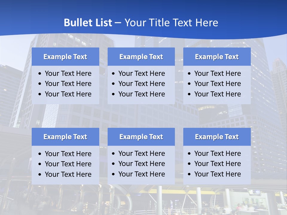 Skyscraper Green Grass PowerPoint Template