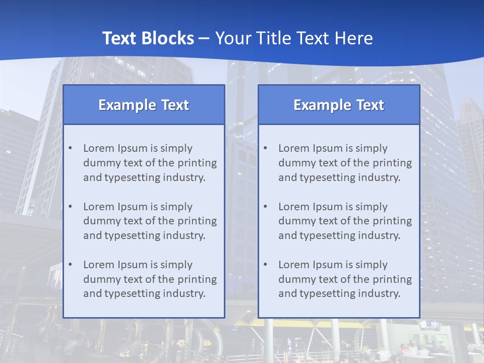 Skyscraper Green Grass PowerPoint Template