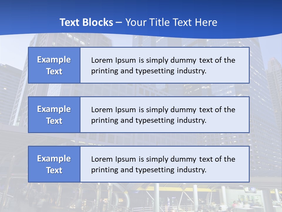 Skyscraper Green Grass PowerPoint Template