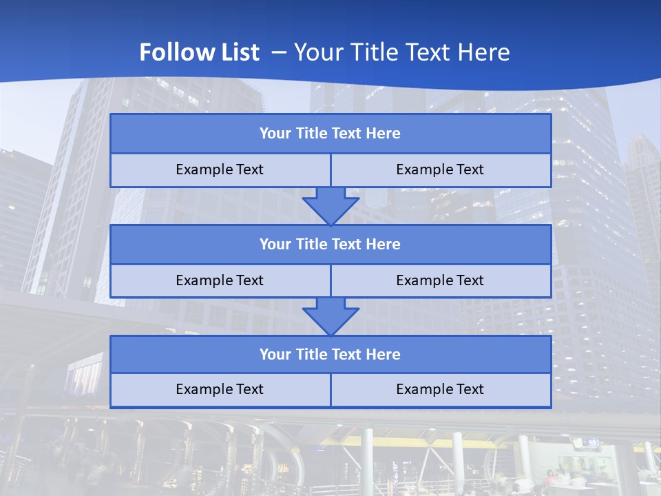 Skyscraper Green Grass PowerPoint Template