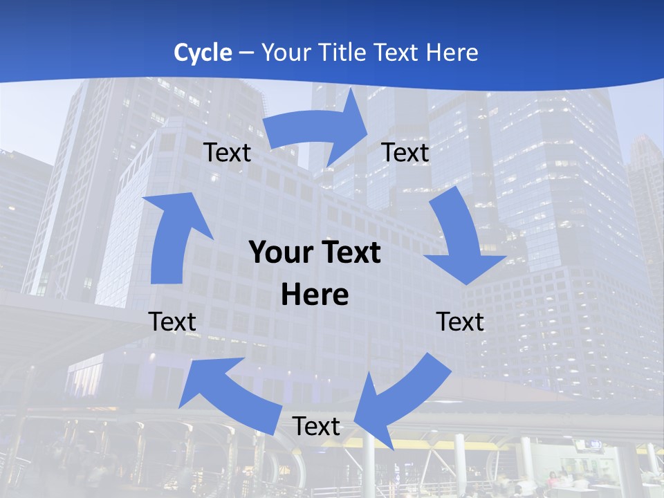 Skyscraper Green Grass PowerPoint Template