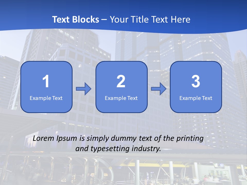 Skyscraper Green Grass PowerPoint Template