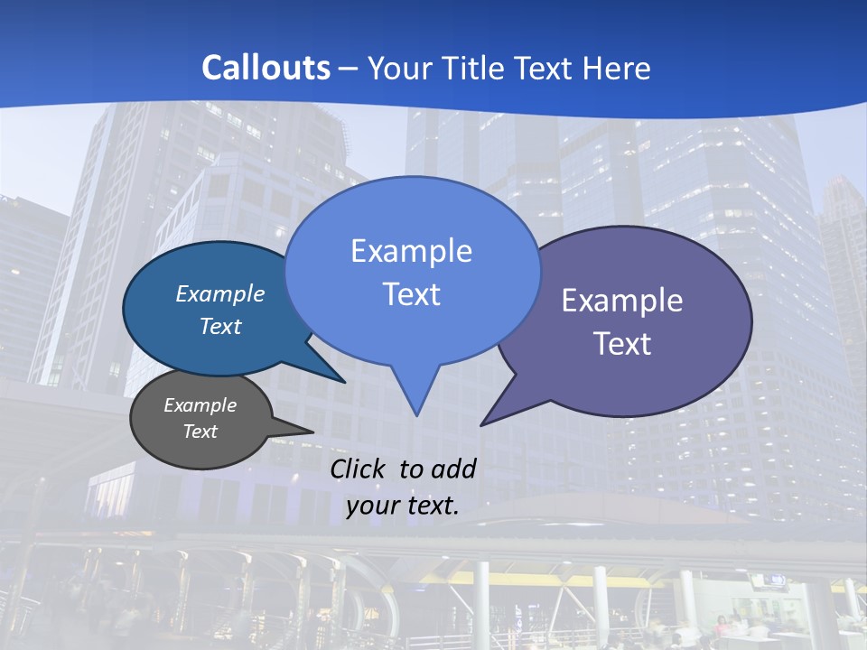 Skyscraper Green Grass PowerPoint Template