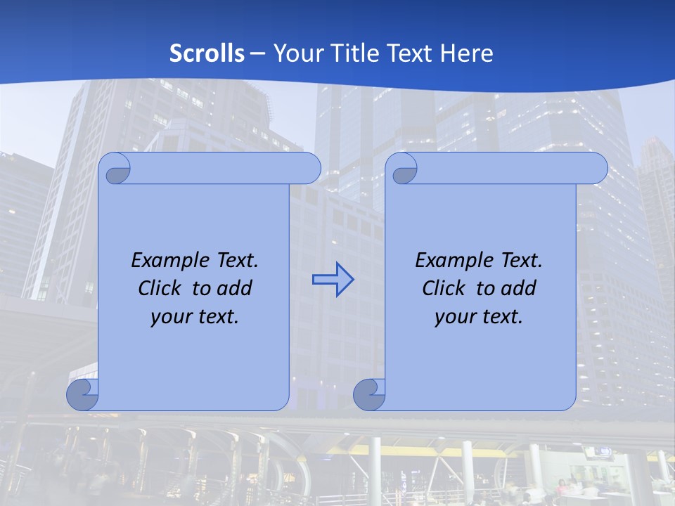 Skyscraper Green Grass PowerPoint Template