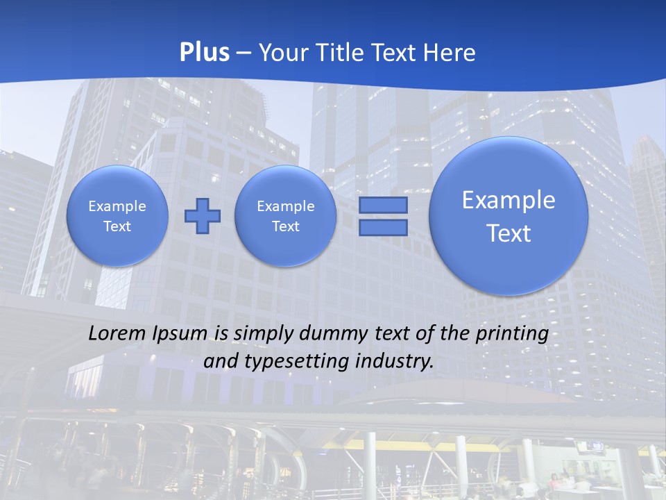 Skyscraper Green Grass PowerPoint Template