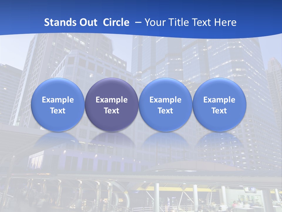 Skyscraper Green Grass PowerPoint Template