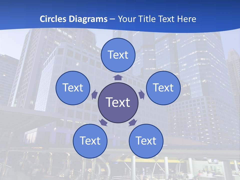Skyscraper Green Grass PowerPoint Template