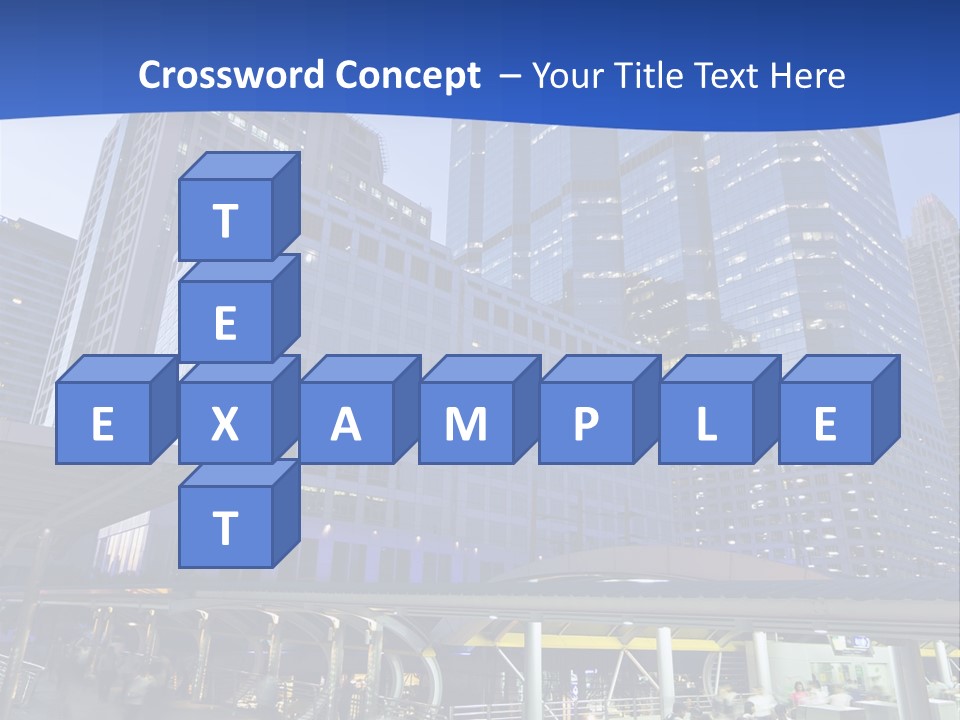 Skyscraper Green Grass PowerPoint Template