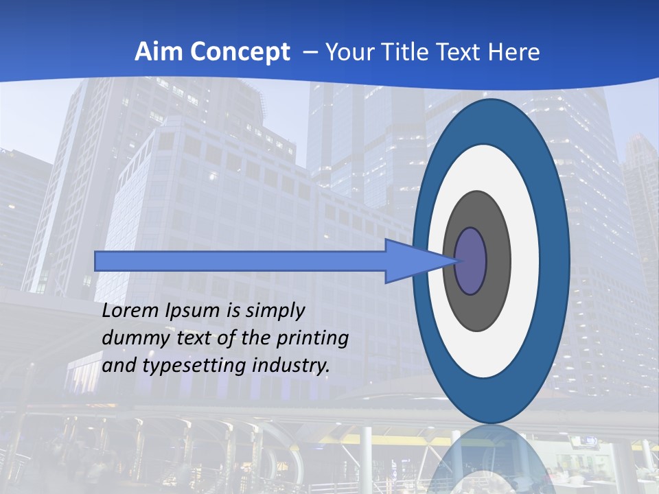 Skyscraper Green Grass PowerPoint Template