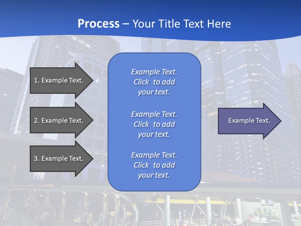 Skyscraper Green Grass PowerPoint Template