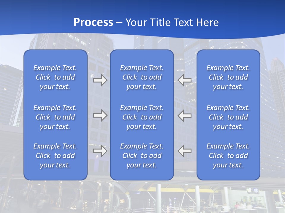 Skyscraper Green Grass PowerPoint Template