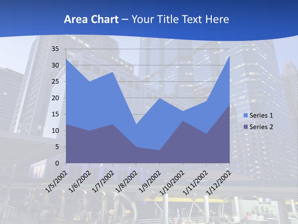 Skyscraper Green Grass PowerPoint Template