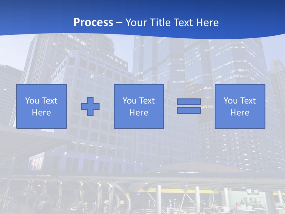 Skyscraper Green Grass PowerPoint Template