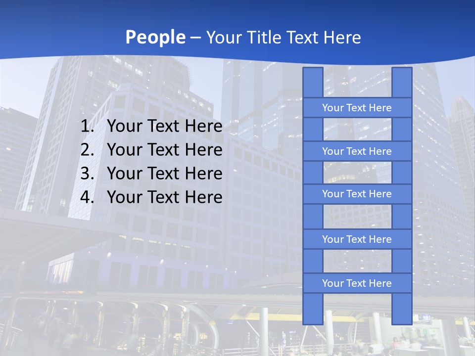 Skyscraper Green Grass PowerPoint Template