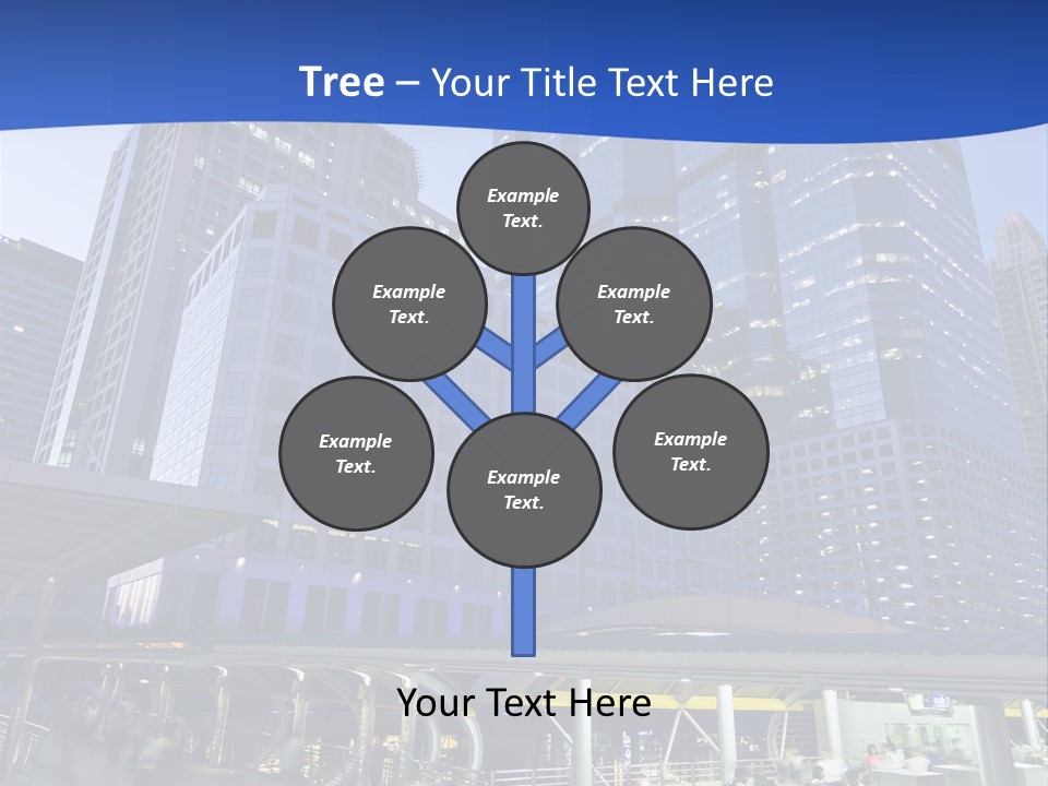 Skyscraper Green Grass PowerPoint Template