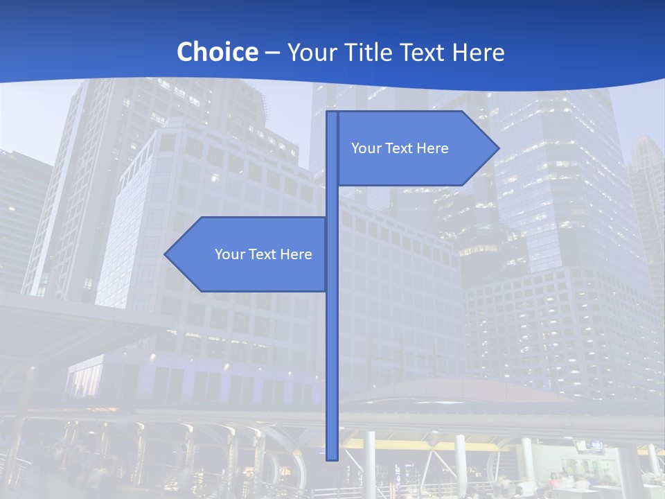 Skyscraper Green Grass PowerPoint Template