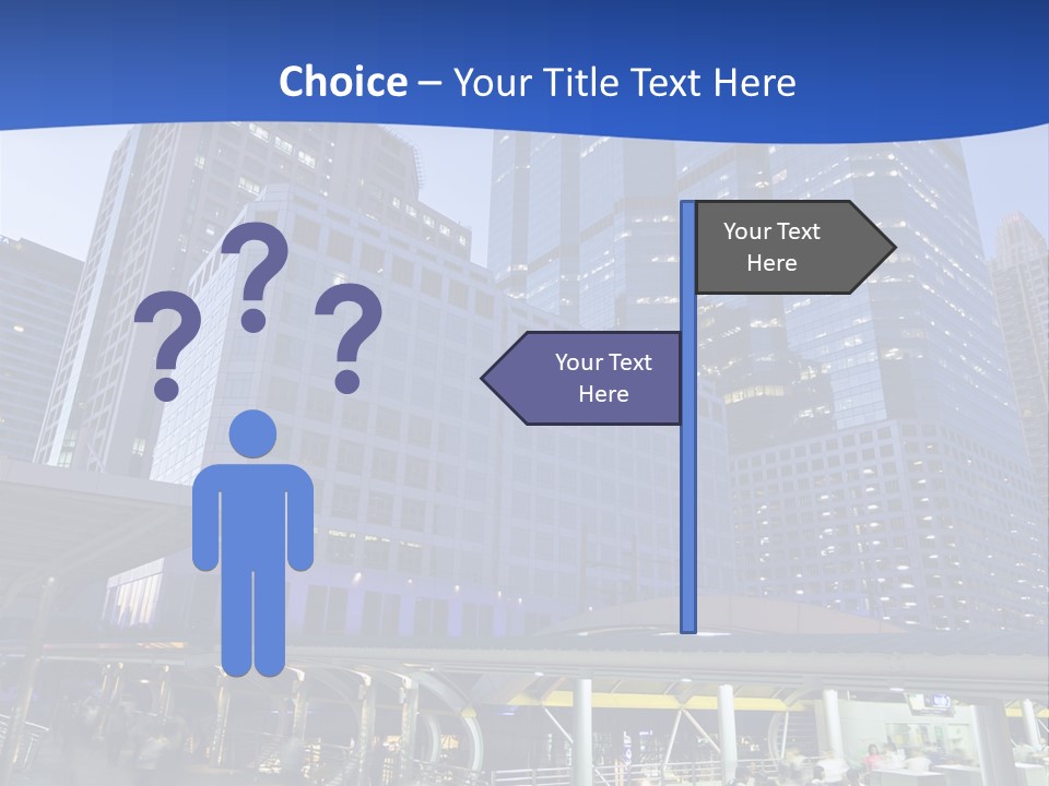 Skyscraper Green Grass PowerPoint Template