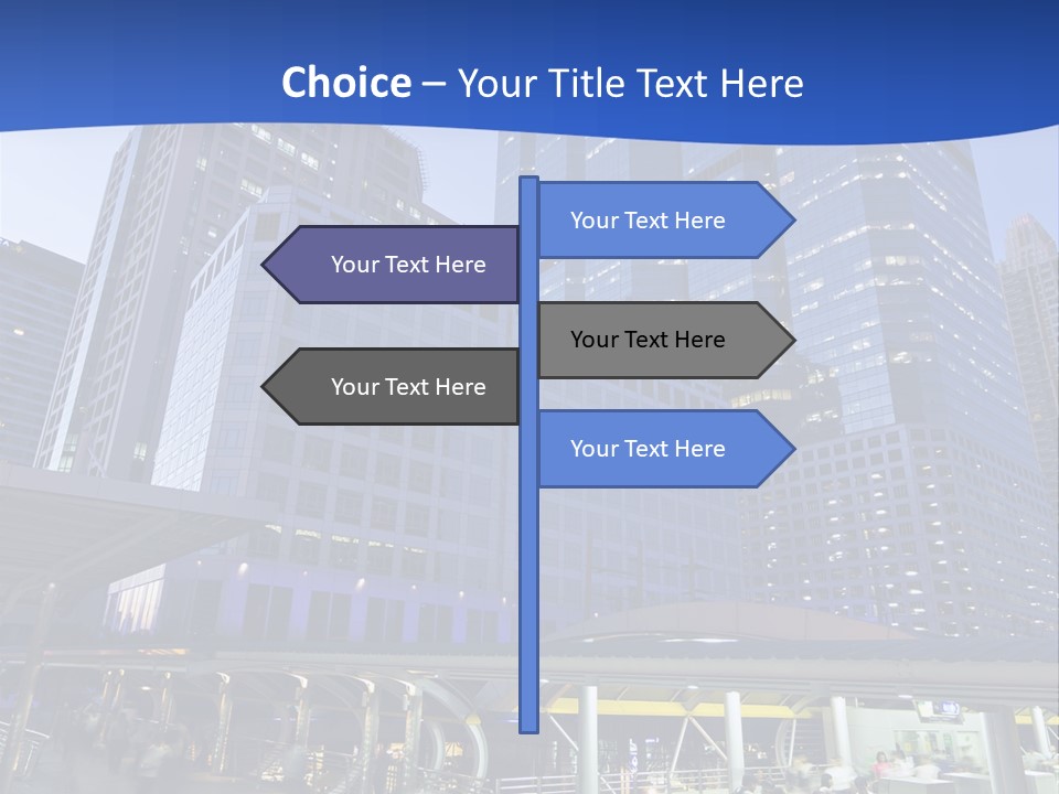 Skyscraper Green Grass PowerPoint Template