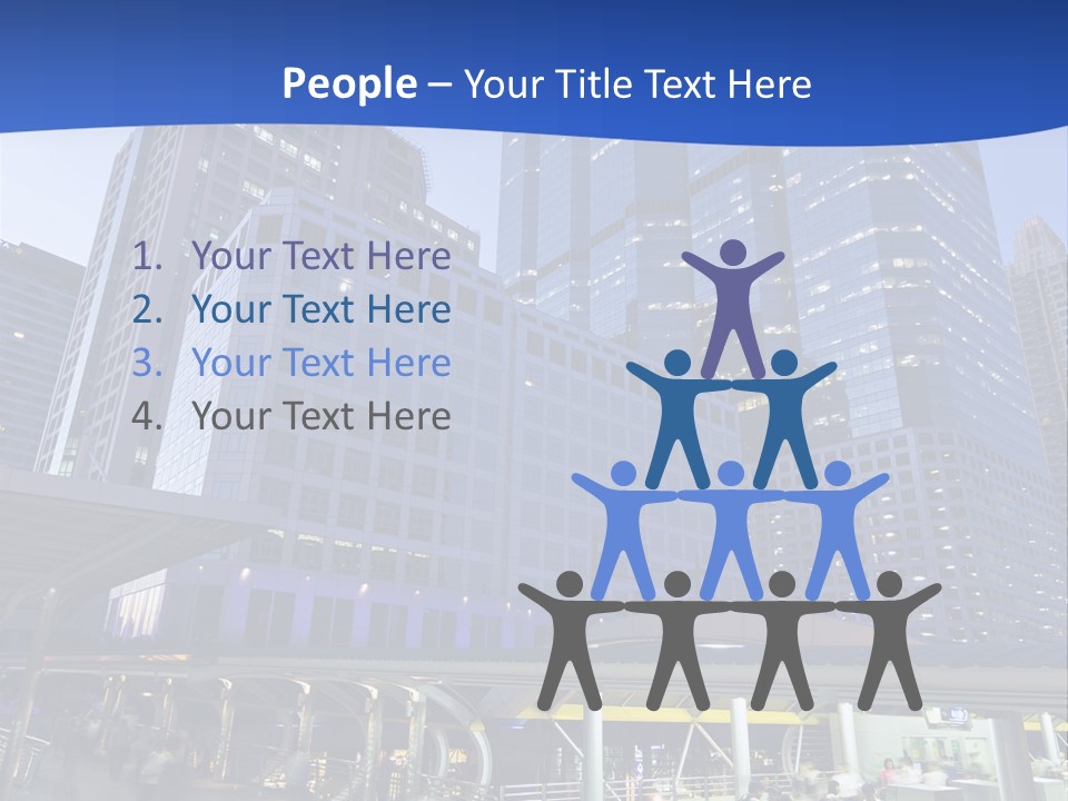 Skyscraper Green Grass PowerPoint Template