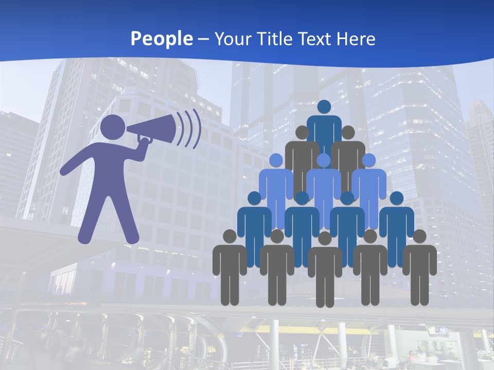 Skyscraper Green Grass PowerPoint Template