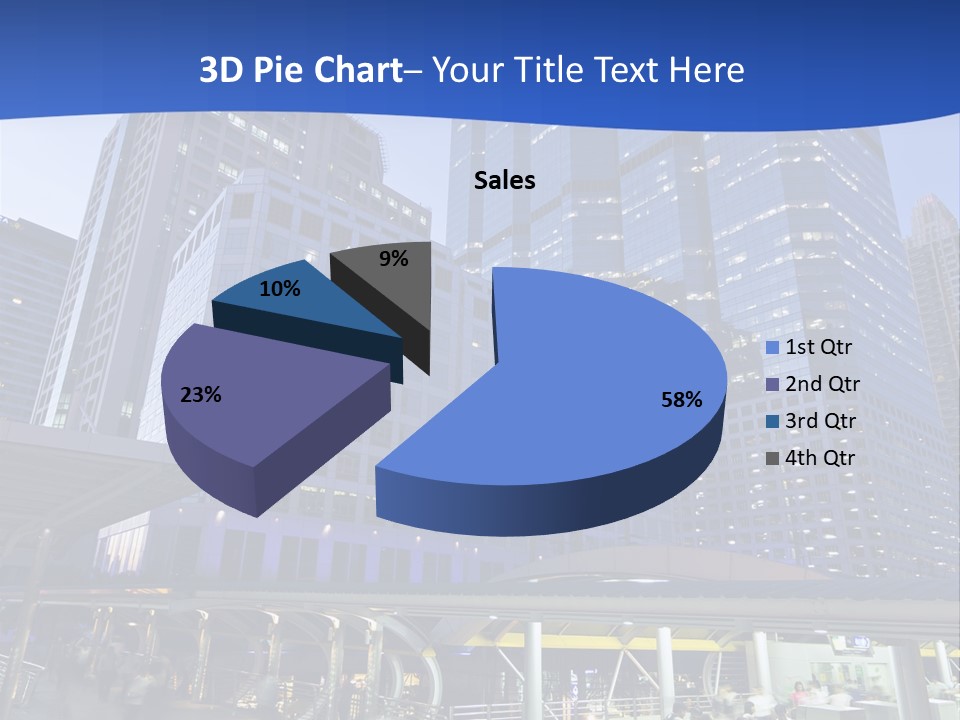 Skyscraper Green Grass PowerPoint Template
