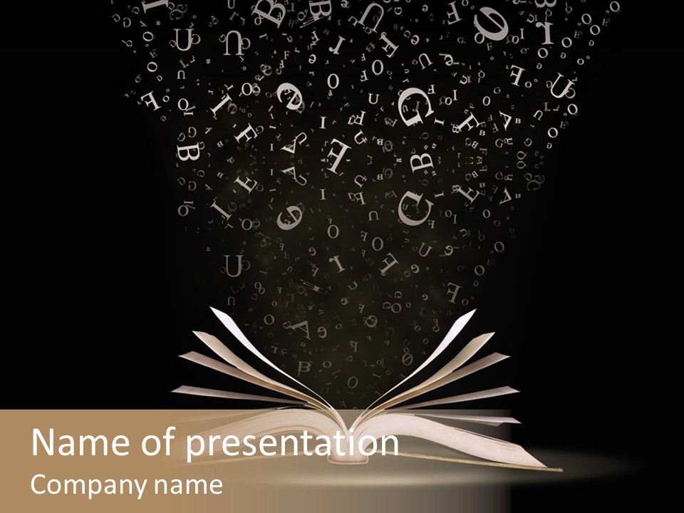 Alphabet Message Literature PowerPoint Template