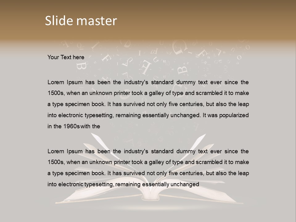 Alphabet Message Literature PowerPoint Template