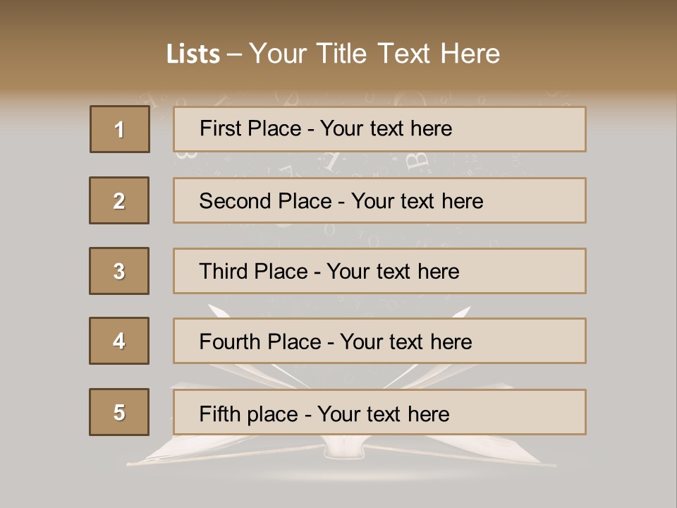 Alphabet Message Literature PowerPoint Template