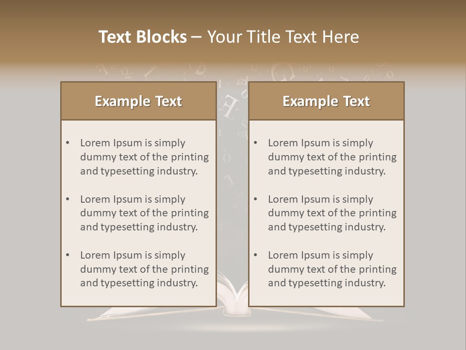 Alphabet Message Literature PowerPoint Template
